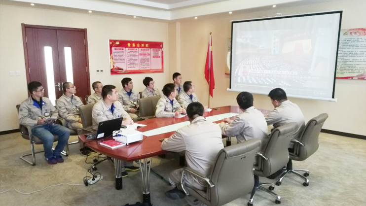 Shandong Shenghe Plastic Co.,Ltd. organizes party members and cadres to watch the meeting of the 19th grand opening